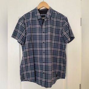 Prana Plaid Short Sleeve Button Up